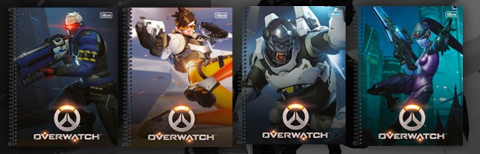 Nova linha de cadernos da Tilibra tem Overwatch na capa!