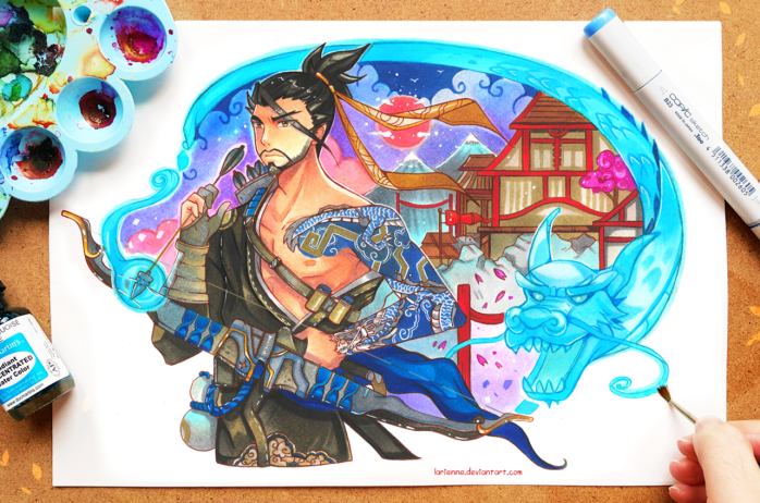 Hanzo por Larienne